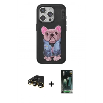MARSİLYAN™- iPhone 14 Pro Max Kılıf İz Minimal Koleksiyonu - Siyah 360 Mat Full Body Arka Koruyucu + Raze Metal Kamera Lens - GD