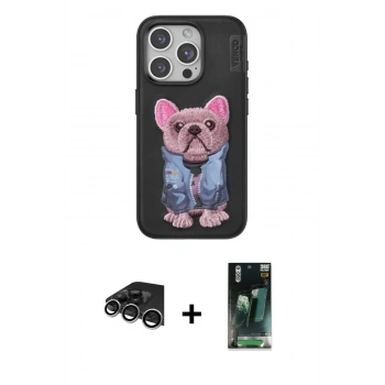 MARSİLYAN™- iPhone 14 Pro Max Kılıf İz Minimal Koleksiyonu - Siyah 360 Mat Full Body Arka Koruyucu + Raze Metal Kamera Lens - GS