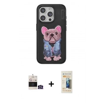 MARSİLYAN™- iPhone 14 Pro Max Kılıf İz Minimal Koleksiyonu - Siyah 6D Mat Seramik Hayalet Nano Ekran Koruyucu + Bilvis Titan Kamera Lens - GS