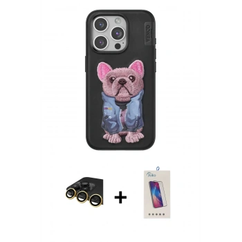 MARSİLYAN™- iPhone 14 Pro Max Kılıf İz Minimal Koleksiyonu - Siyah Joko 5D Cam + Raze Metal Kamera Lens - GD