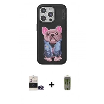 MARSİLYAN™- iPhone 14 Pro Max Kılıf İz Minimal Koleksiyonu - Siyah Joko Magic 5D Hayalet Cam + Bilvis Titan Kamera Lens - SH