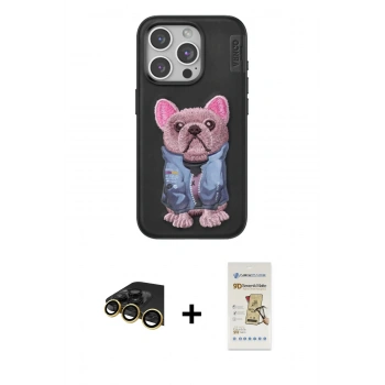 MARSİLYAN™- iPhone 14 Pro Max Kılıf İz Minimal Koleksiyonu - Siyah Mat Seramik Nano Ekran Koruyucu + Raze Metal Kamera Lens - GD