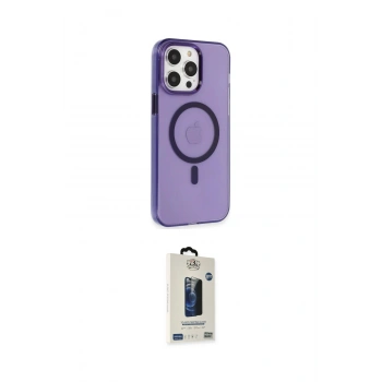 MARSİLYAN™- iPhone 14 Pro Max Kılıf Kıvılcım Asil Özel Seri - Siyah Bilvis Hayalet Cam Ekran Koruyucu