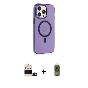 MARSİLYAN™- iPhone 14 Pro Max Kılıf Kıvılcım Asil Özel Seri - Siyah Joko Magic 5D Hayalet Cam + Bilvis Titan Kamera Lens - DNMR