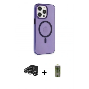 MARSİLYAN™- iPhone 14 Pro Max Kılıf Kıvılcım Asil Özel Seri - Siyah Joko Magic 5D Hayalet Cam + Raze Metal Kamera Lens - GS
