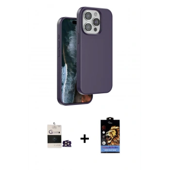 MARSİLYAN™- iPhone 14 Pro Max Kılıf Kıvılcım Çizgi Serisi - Siyah Buffer Hayalet Cam Ekran Koruyucu + Bilvis Titan Kamera Lens - GD