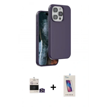 MARSİLYAN™- iPhone 14 Pro Max Kılıf Kıvılcım Çizgi Serisi - Siyah Joko 5D Cam + Bilvis Titan Kamera Lens - GS