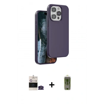 MARSİLYAN™- iPhone 14 Pro Max Kılıf Kıvılcım Çizgi Serisi - Siyah Joko Magic 5D Hayalet Cam + Bilvis Titan Kamera Lens - DNMR