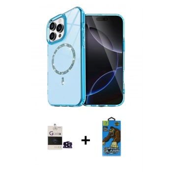 MARSİLYAN™- iPhone 14 Pro Max Kılıf Kıvılcım Form Prime - Siyah 18D Cam Ekran Koruyucu + Bilvis Titan Kamera Lens - SH