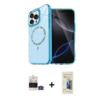 MARSİLYAN™- iPhone 14 Pro Max Kılıf Kıvılcım Form Prime - Siyah 6D Mat Seramik Hayalet Nano Ekran Koruyucu + Bilvis Titan Kamera Lens - GS