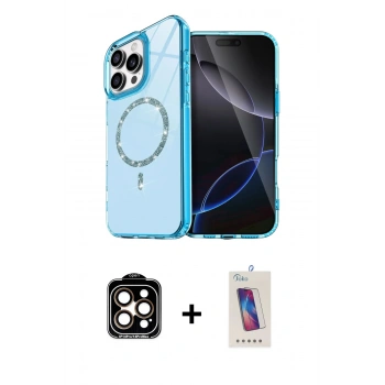 MARSİLYAN™- iPhone 14 Pro Max Kılıf Kıvılcım Form Prime - Siyah Joko 5D Cam + PVD Metal Kamera Lens - TU