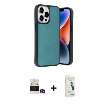 MARSİLYAN™- iPhone 14 Pro Max Kılıf Kıvılcım Işık Serisi - Şeffaf Pasifik Cam Ekran Koruyucu + Bilvis Titan Kamera Lens - GD