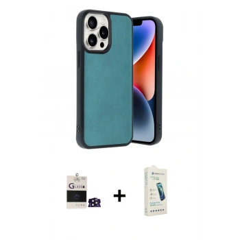 MARSİLYAN™- iPhone 14 Pro Max Kılıf Kıvılcım Işık Serisi - Şeffaf Pasifik Cam Ekran Koruyucu + Bilvis Titan Kamera Lens - DNMR