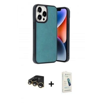 MARSİLYAN™- iPhone 14 Pro Max Kılıf Kıvılcım Işık Serisi - Şeffaf Pasifik Cam Ekran Koruyucu + Raze Metal Kamera Lens - GD