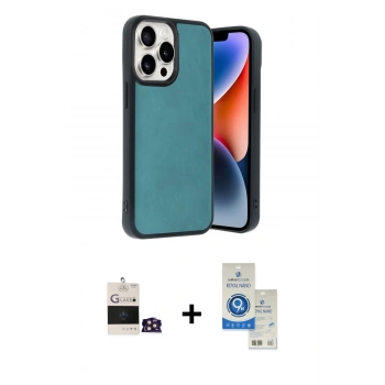 MARSİLYAN™- iPhone 14 Pro Max Kılıf Kıvılcım Işık Serisi - Şeffaf Royal Nano Ekran Koruyucu + Bilvis Titan Kamera Lens - GD