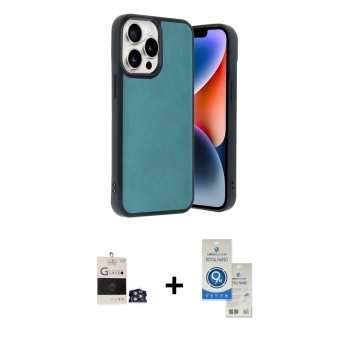 MARSİLYAN™- iPhone 14 Pro Max Kılıf Kıvılcım Işık Serisi - Şeffaf Royal Nano Ekran Koruyucu + Bilvis Titan Kamera Lens - GS