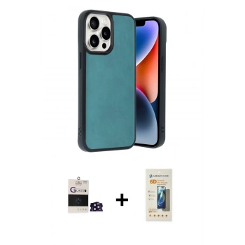 MARSİLYAN™- iPhone 14 Pro Max Kılıf Kıvılcım Işık Serisi - Siyah 6D Mat Seramik Hayalet Nano Ekran Koruyucu + Bilvis Titan Kamera Lens - DNMR