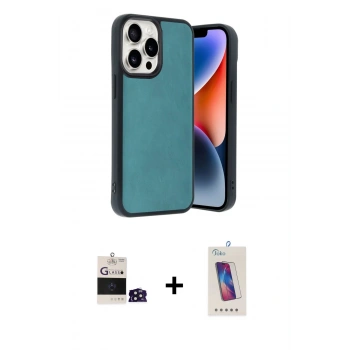 MARSİLYAN™- iPhone 14 Pro Max Kılıf Kıvılcım Işık Serisi - Siyah Joko 5D Cam + Bilvis Titan Kamera Lens - DNMR