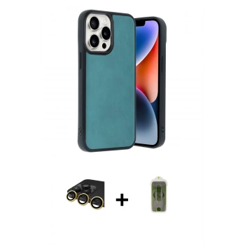 MARSİLYAN™- iPhone 14 Pro Max Kılıf Kıvılcım Işık Serisi - Siyah Joko Magic 5D Hayalet Cam + Raze Metal Kamera Lens - GD