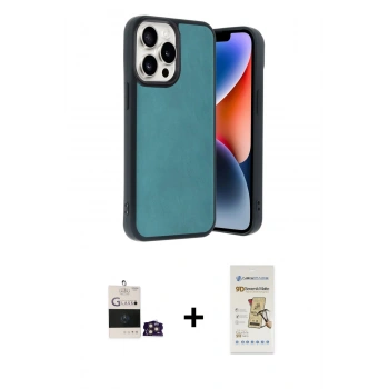 MARSİLYAN™- iPhone 14 Pro Max Kılıf Kıvılcım Işık Serisi - Siyah Mat Seramik Nano Ekran Koruyucu + Bilvis Titan Kamera Lens - GD