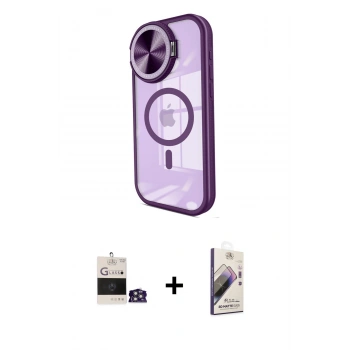 MARSİLYAN™- iPhone 14 Pro Max Kılıf Kıvılcım Modern Koleksiyonu - Siyah Bilvis 3D Mat Cam Ekran Koruyucu + Bilvis Titan Kamera Lens - GS