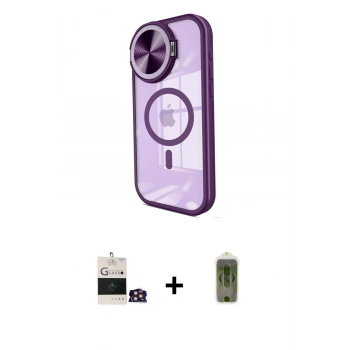 MARSİLYAN™- iPhone 14 Pro Max Kılıf Kıvılcım Modern Koleksiyonu - Siyah Joko Magic 5D Hayalet Cam + Bilvis Titan Kamera Lens - GD