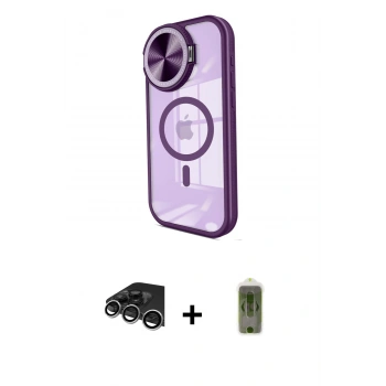 MARSİLYAN™- iPhone 14 Pro Max Kılıf Kıvılcım Modern Koleksiyonu - Siyah Joko Magic 5D Hayalet Cam + Raze Metal Kamera Lens - GS