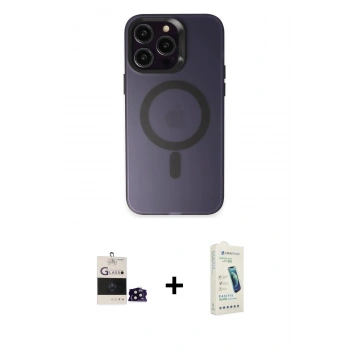 MARSİLYAN™- iPhone 14 Pro Max Kılıf Kozmos Çizgi Prime - Şeffaf Pasifik Cam Ekran Koruyucu + Bilvis Titan Kamera Lens - SH