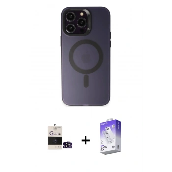 MARSİLYAN™- iPhone 14 Pro Max Kılıf Kozmos Çizgi Prime - Siyah Bilvis 5in1 3D Magic Cam Ekran Koruyucu + Bilvis Titan Kamera Lens - SH