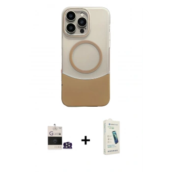 MARSİLYAN™- iPhone 14 Pro Max Kılıf Kozmos Form Özel Seri - Şeffaf Pasifik Cam Ekran Koruyucu + Bilvis Titan Kamera Lens - GS
