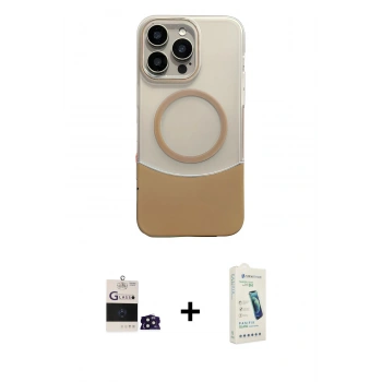 MARSİLYAN™- iPhone 14 Pro Max Kılıf Kozmos Form Özel Seri - Şeffaf Pasifik Cam Ekran Koruyucu + Bilvis Titan Kamera Lens - DNMR