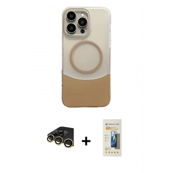 MARSİLYAN™- iPhone 14 Pro Max Kılıf Kozmos Form Özel Seri - Siyah 6D Mat Seramik Hayalet Nano Ekran Koruyucu + Raze Metal Kamera Lens - GD