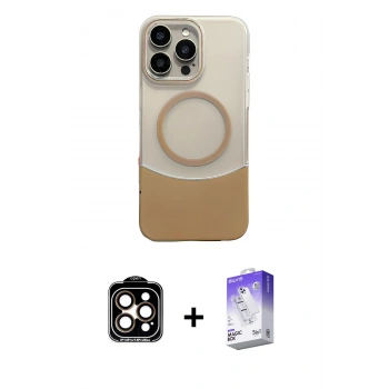 MARSİLYAN™- iPhone 14 Pro Max Kılıf Kozmos Form Özel Seri - Siyah Bilvis 5in1 3D Magic Cam Ekran Koruyucu + PVD Metal Kamera Lens - TU