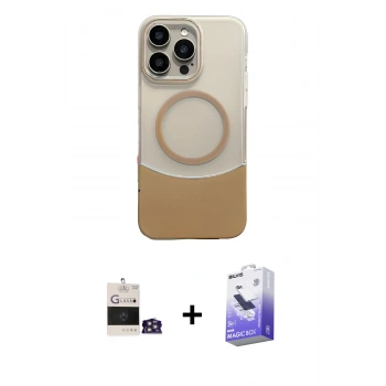 MARSİLYAN™- iPhone 14 Pro Max Kılıf Kozmos Form Özel Seri - Siyah Bilvis 5in1 5D Magic Hayalet Cam Ekran Koruyucu + Bilvis Titan Kamera Lens - GS