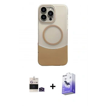 MARSİLYAN™- iPhone 14 Pro Max Kılıf Kozmos Form Özel Seri - Siyah Bilvis 5in1 5D Magic Hayalet Cam Ekran Koruyucu + Bilvis Titan Kamera Lens - DNMR