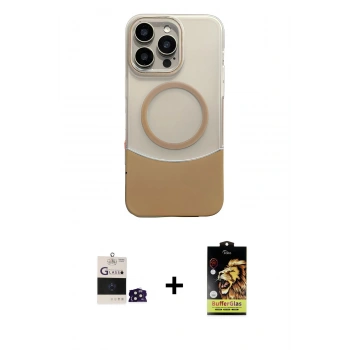 MARSİLYAN™- iPhone 14 Pro Max Kılıf Kozmos Form Özel Seri - Siyah Buffer Cam Ekran Koruyucu + Bilvis Titan Kamera Lens - DNMR