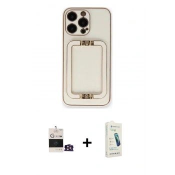MARSİLYAN™- iPhone 14 Pro Max Kılıf Kozmos Minimal Prime - Şeffaf Pasifik Cam Ekran Koruyucu + Bilvis Titan Kamera Lens - GD