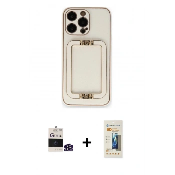 MARSİLYAN™- iPhone 14 Pro Max Kılıf Kozmos Minimal Prime - Siyah 6D Mat Seramik Hayalet Nano Ekran Koruyucu + Bilvis Titan Kamera Lens - DNMR