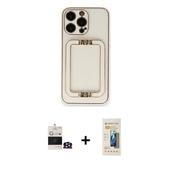 MARSİLYAN™- iPhone 14 Pro Max Kılıf Kozmos Minimal Prime - Siyah 6D Mat Seramik Hayalet Nano Ekran Koruyucu + Bilvis Titan Kamera Lens - GD