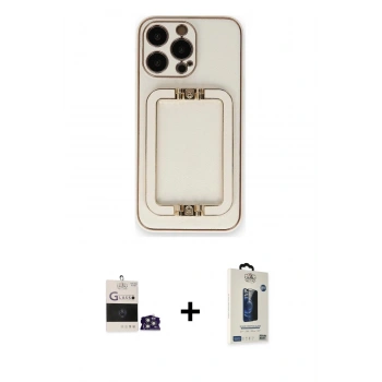 MARSİLYAN™- iPhone 14 Pro Max Kılıf Kozmos Minimal Prime - Siyah Bilvis Hayalet Cam Ekran Koruyucu + Bilvis Titan Kamera Lens - GS