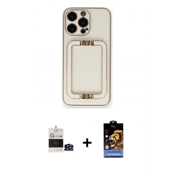 MARSİLYAN™- iPhone 14 Pro Max Kılıf Kozmos Minimal Prime - Siyah Buffer Hayalet Cam Ekran Koruyucu + Bilvis Titan Kamera Lens - SH