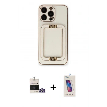 MARSİLYAN™- iPhone 14 Pro Max Kılıf Kozmos Minimal Prime - Siyah Joko 5D Cam + Bilvis Titan Kamera Lens - GS