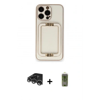 MARSİLYAN™- iPhone 14 Pro Max Kılıf Kozmos Minimal Prime - Siyah Joko Magic 5D Hayalet Cam + Raze Metal Kamera Lens - GS