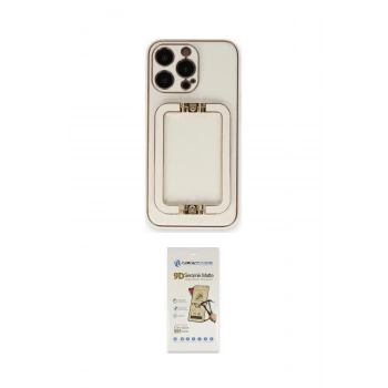 MARSİLYAN™- iPhone 14 Pro Max Kılıf Kozmos Minimal Prime - Siyah Mat Seramik Nano Ekran Koruyucu