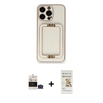 MARSİLYAN™- iPhone 14 Pro Max Kılıf Kozmos Minimal Prime - Siyah Mat Seramik Nano Ekran Koruyucu + Bilvis Titan Kamera Lens - SH