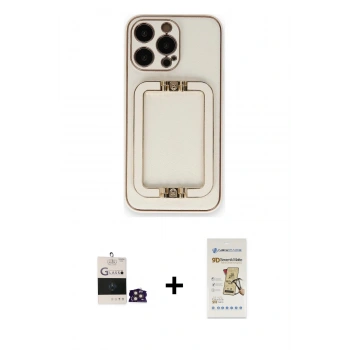 MARSİLYAN™- iPhone 14 Pro Max Kılıf Kozmos Minimal Prime - Siyah Mat Seramik Nano Ekran Koruyucu + Bilvis Titan Kamera Lens - GD