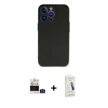 MARSİLYAN™- iPhone 14 Pro Max Kılıf Kozmos Yansıma Özel Seri - Şeffaf Pasifik Cam Ekran Koruyucu + Bilvis Titan Kamera Lens - DNMR