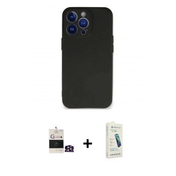 MARSİLYAN™- iPhone 14 Pro Max Kılıf Kozmos Yansıma Özel Seri - Şeffaf Pasifik Cam Ekran Koruyucu + Bilvis Titan Kamera Lens - GD