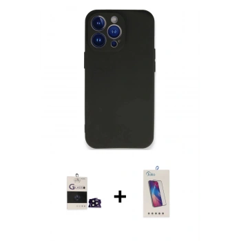 MARSİLYAN™- iPhone 14 Pro Max Kılıf Kozmos Yansıma Özel Seri - Siyah Joko 5D Cam + Bilvis Titan Kamera Lens - SH
