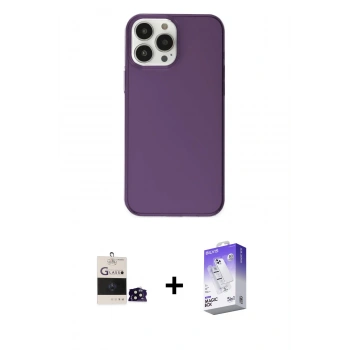 MARSİLYAN™- iPhone 14 Pro Max Kılıf Kutup Doku Koleksiyonu - Siyah Bilvis 5in1 3D Magic Cam Ekran Koruyucu + Bilvis Titan Kamera Lens - SH